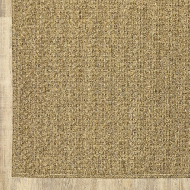 2x4 Solid Tan Indoor Outdoor Scatter Rug