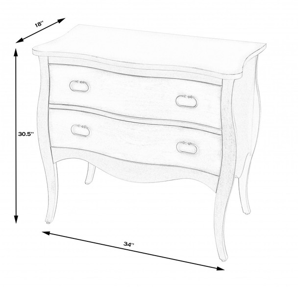 Rochelle Gray 2 Drawer Chest