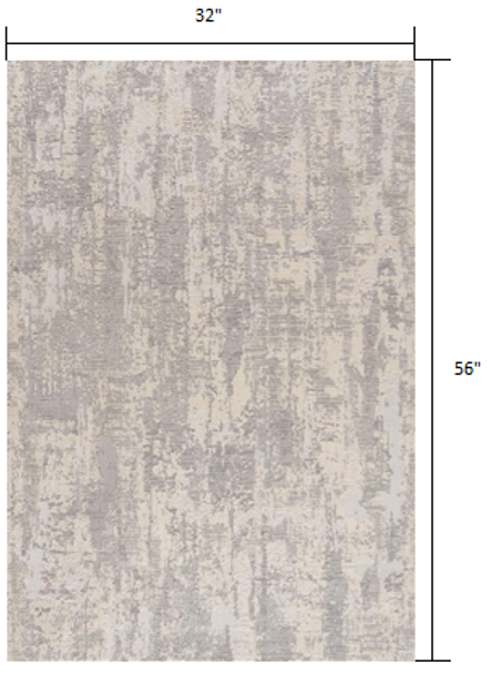 3 x 5 Gray Metro Modern Abstract Area Rug