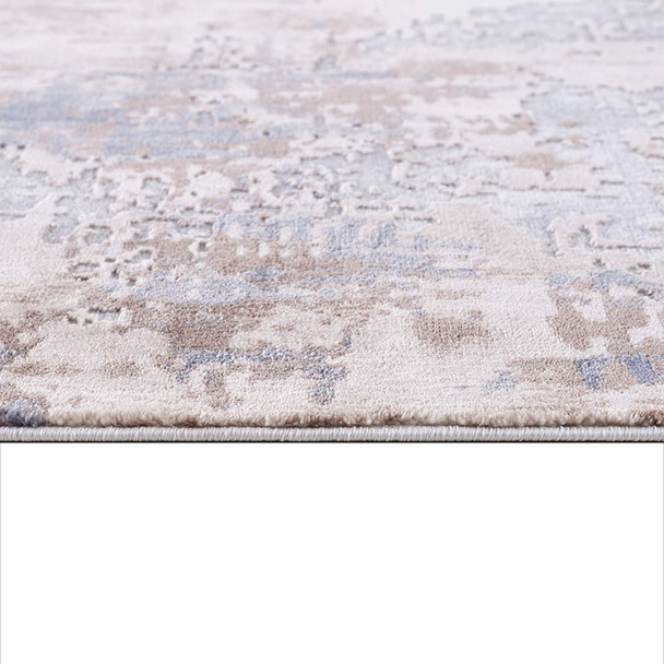 3 x 5 Beige and Ivory Abstract Area Rug