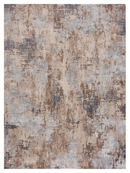 5 x 8 Beige and Ivory Abstract Area Rug