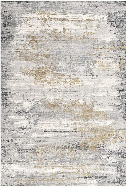 8 x 11 Gray Mod Distressed Strokes Area Rug