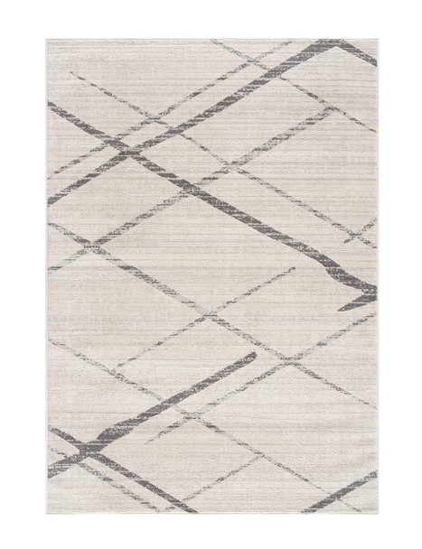 2 x 20 Gray Modern Abstract Pattern Runner Rug