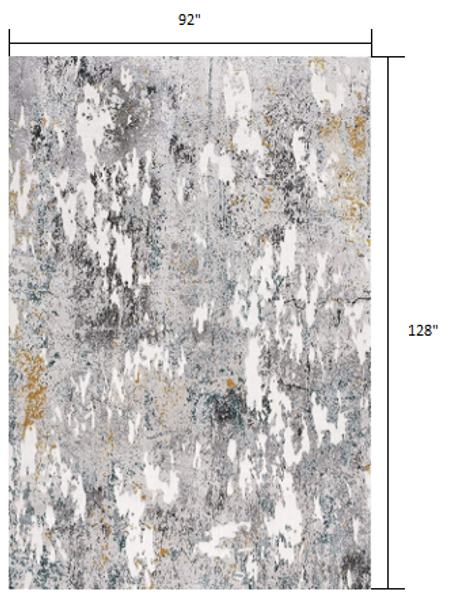 8 x 11 Gray Distressed Modern Abstract Area Rug