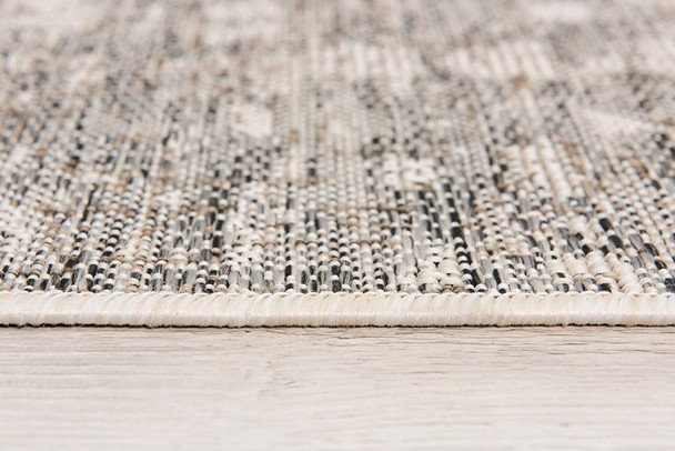 3 x 20 Ivory and Gray Modern Weathered Runner Rug