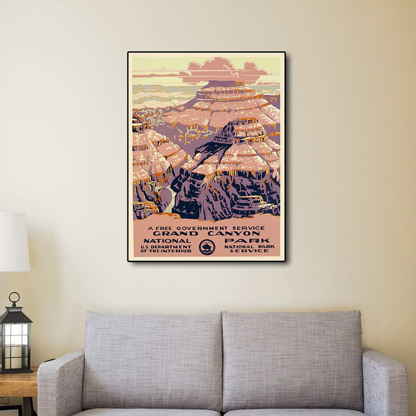 11" x 14" Grand Canyon c1938 Vintage Travel Poster Wall Art