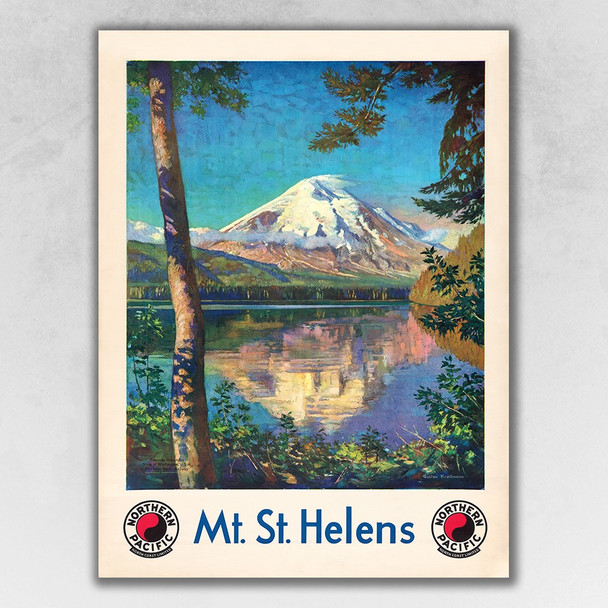18" x 24" Mt. St. Helens c1920s Vintage Travel Poster Wall Art