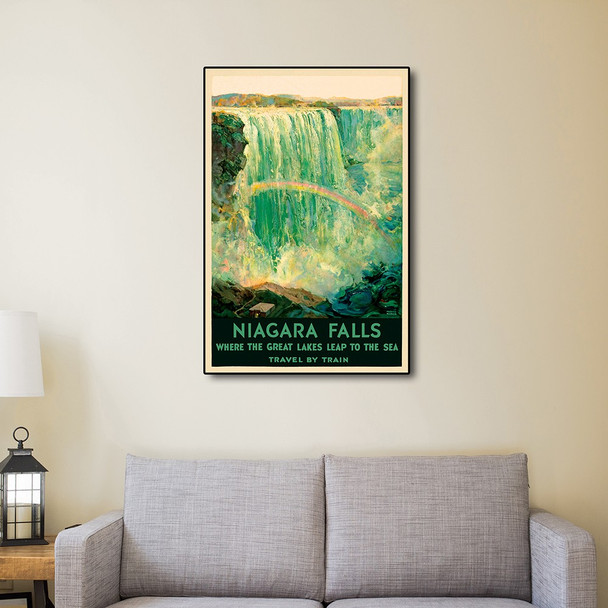 24" x 36" Niagra Falls New York c1920s Vintage Travel Poster Wall Art