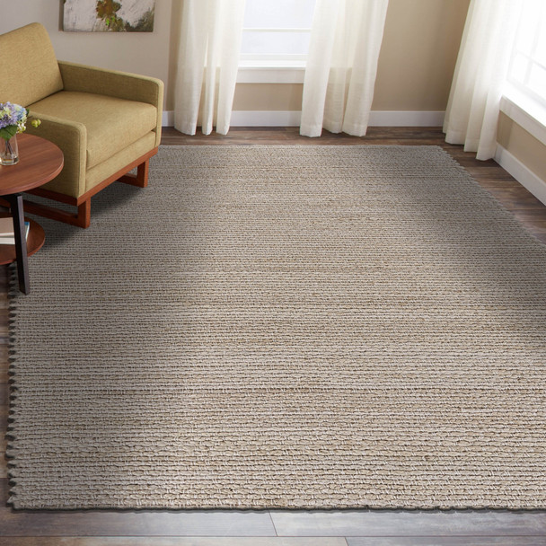 9 x 12 Natural Bleached Contemporary Area Rug