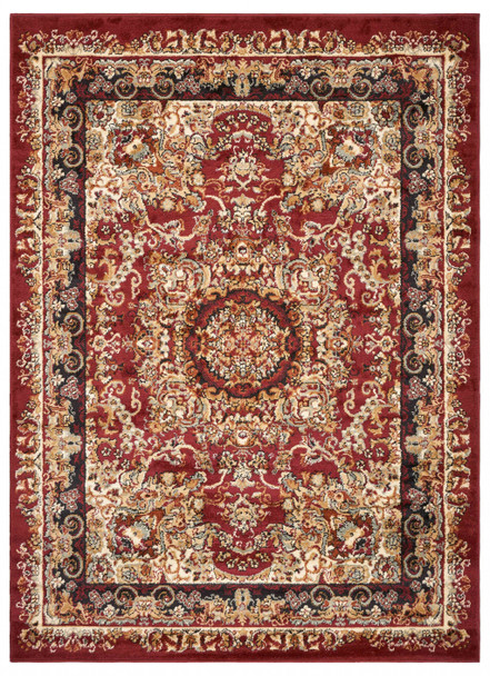 5 x 7 Red Royal Medallion Area Rug