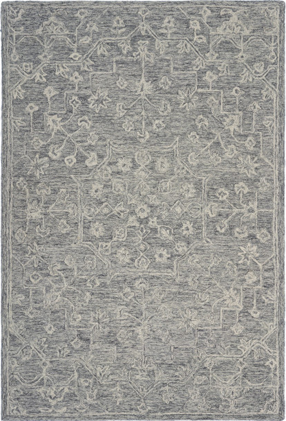 5 x 7 Gray Floral Finesse Area Rug