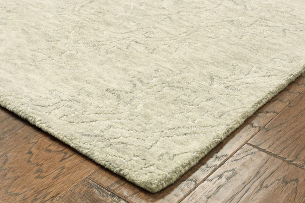 9 x 12 Light Green Floral Paradise Area Rug