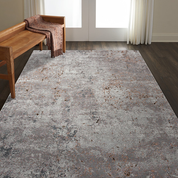 5 x 8 Light Gray Modern Abstract Area Rug