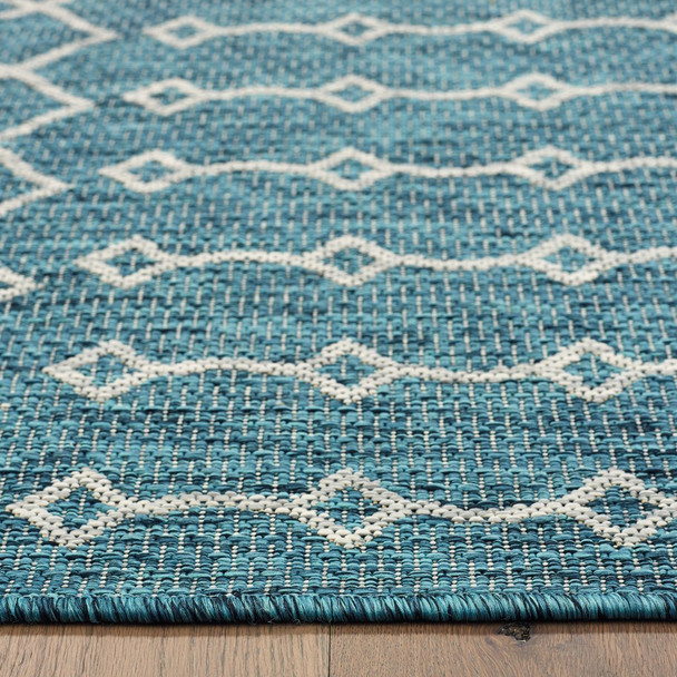 8 x 10 Blue Array Indoor Outdoor Area Rug