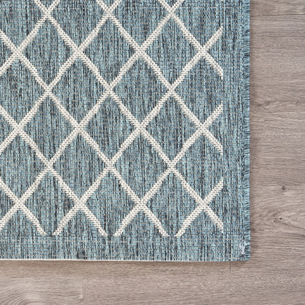 8 x 10 Blue Array Indoor Outdoor Area Rug