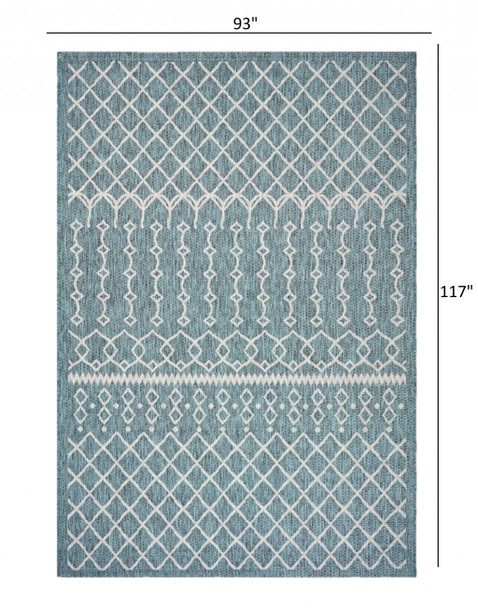 8 x 10 Blue Array Indoor Outdoor Area Rug