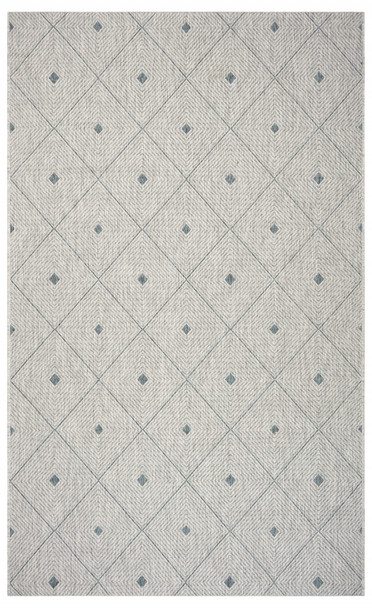 5 x 8 Blue Diamonds Indoor Outdoor Area Rug