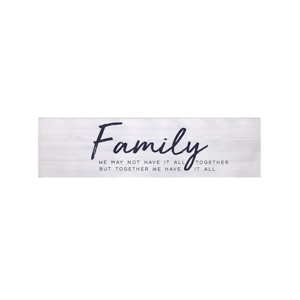 Family Quote White Wooden Wall Plaque