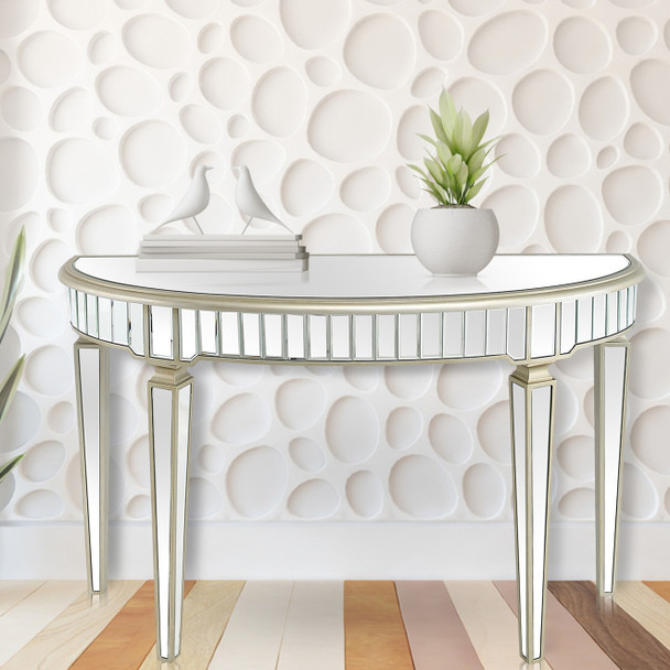 Gold Accented Console Table