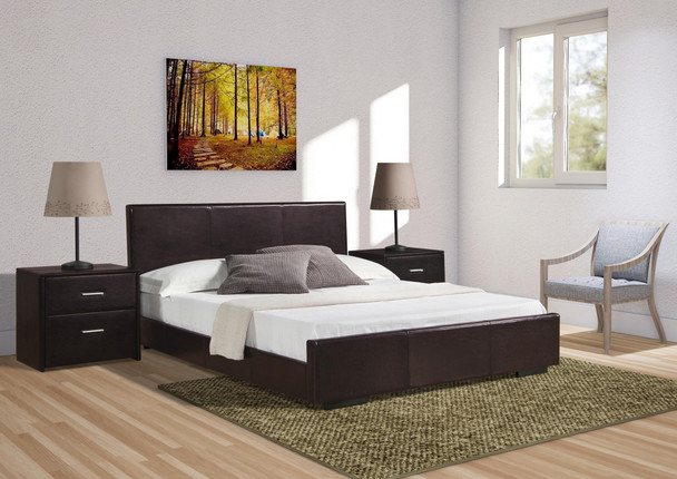 Brown Platform Full Bed