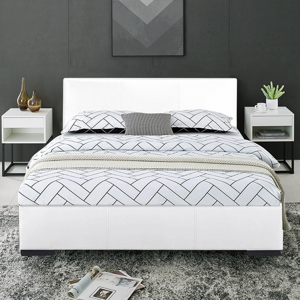 White Platform Twin Bed