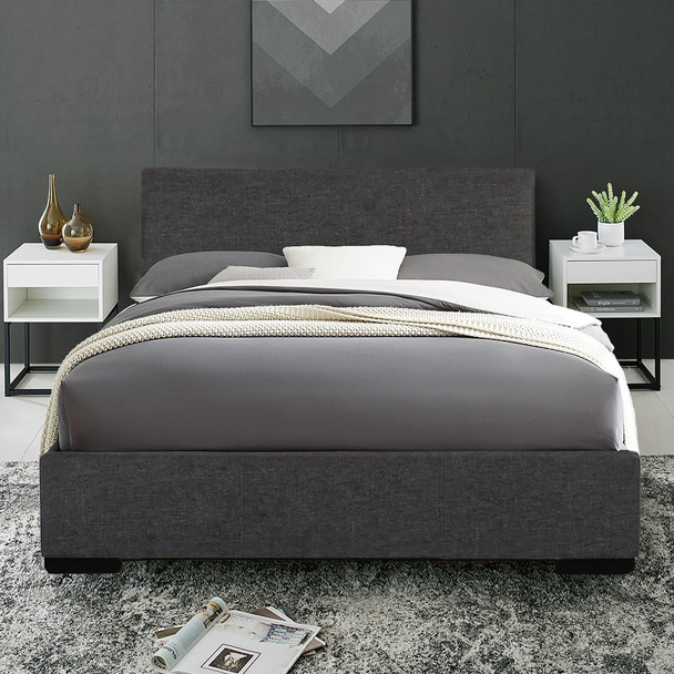 Grey Platform Twin Bed