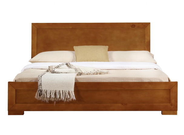 Oak Wood Twin Platform Bed