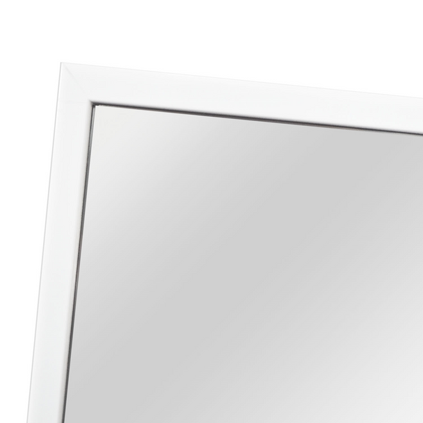 White Framed Wall Mirror with Stand