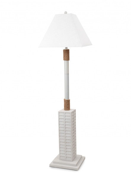 Bright White and Nautical Rope Floor Lamp