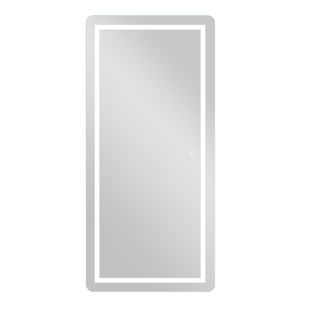 Petite LED Strip Rounded Rectangle Wall Mirror