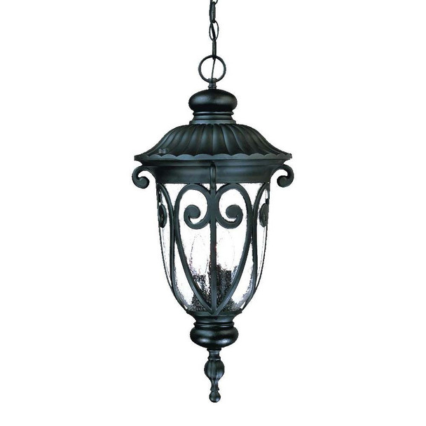 Naples 3-Light Matte Black Hanging Light