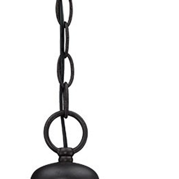 Matte Black Cast Aluminum Hanging Pendant Light