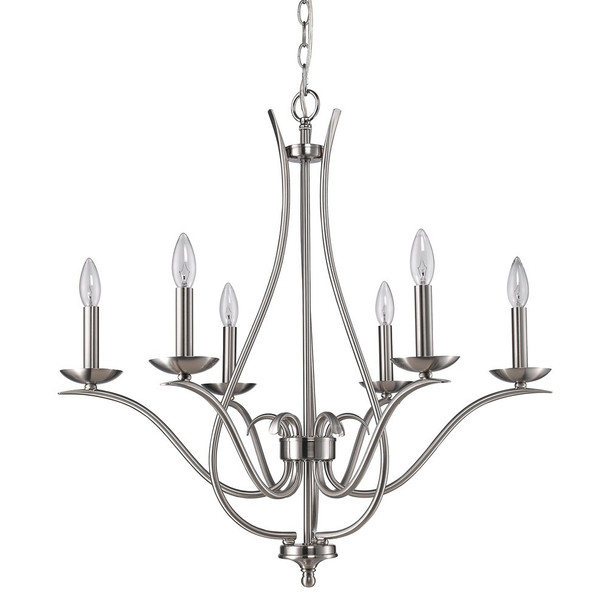 Genevieve 5-Light Satin Nickel Chandelier