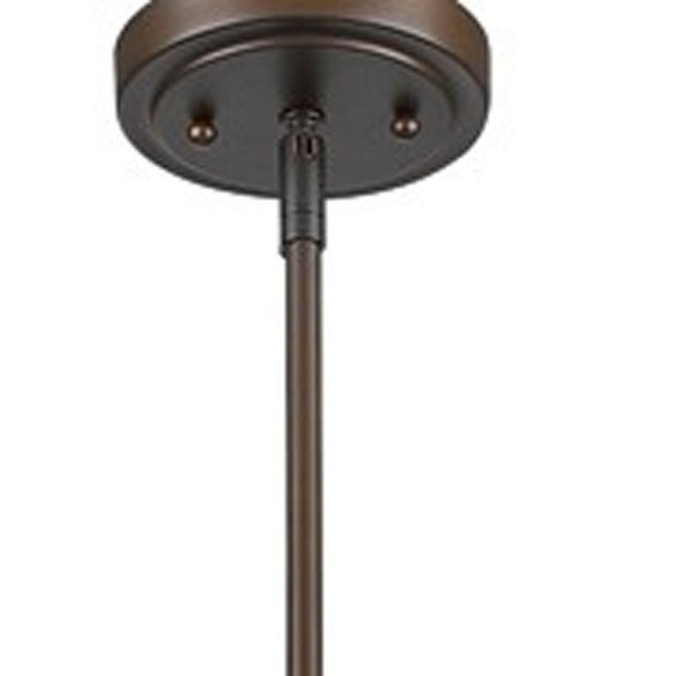 Midtown 1-Light Oil-Rubbed Bronze Pendant With Frosted Glass Shade