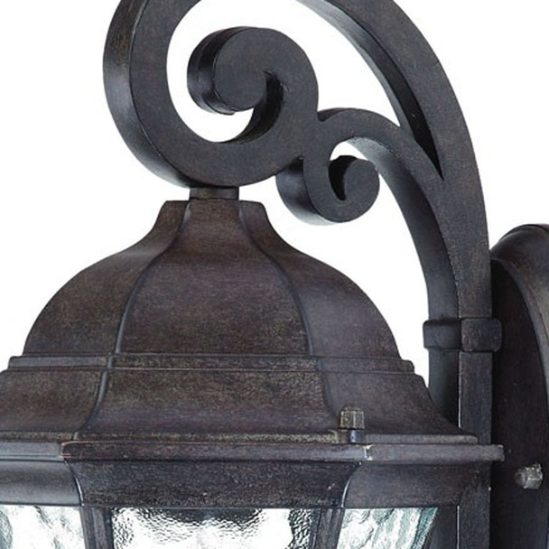 Antique Black Tapered Hanging Lantern Wall Light