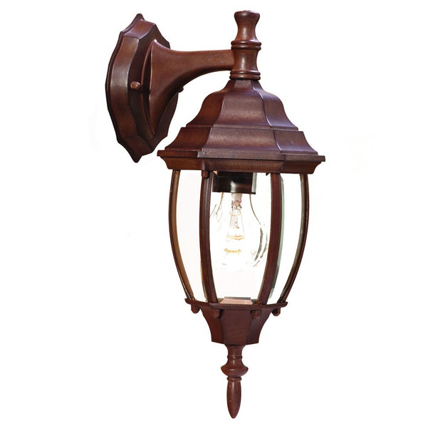 Dark Brown Hanging Globe Lantern Wall Light