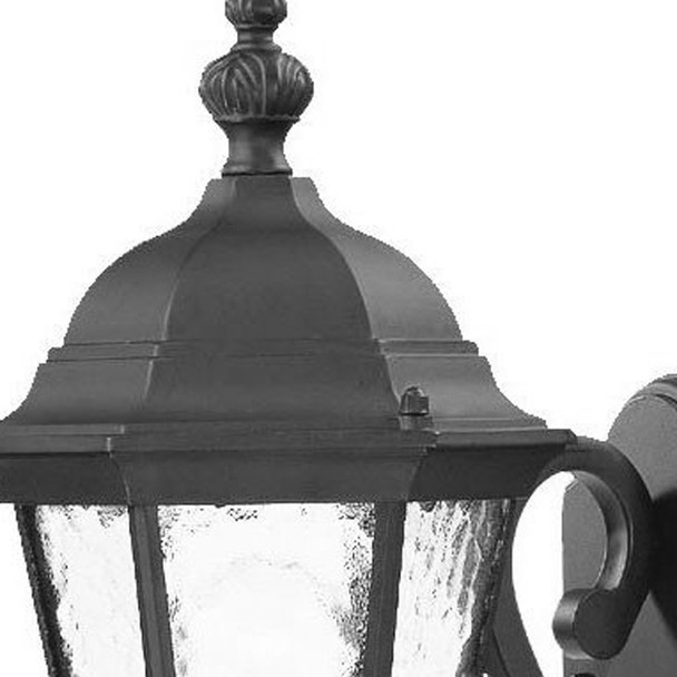 One Light Matte Black Carousel Lantern Wall Light