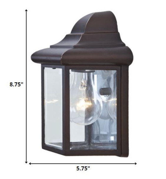 Bronze Pocket Lantern Wall Light