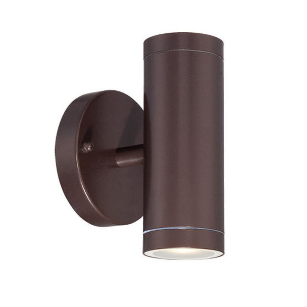 Bronze LED Two Light Can Shape Wall Sconce