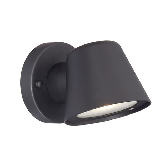 Matte Black LED Short Cone Wall Light