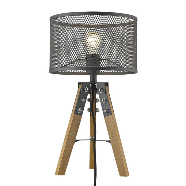 Capprice 1-Light Matte Black Table Lamp