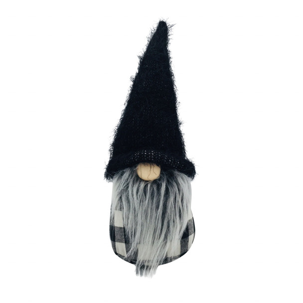 Black and White Buffalo Check Groovy Gnome