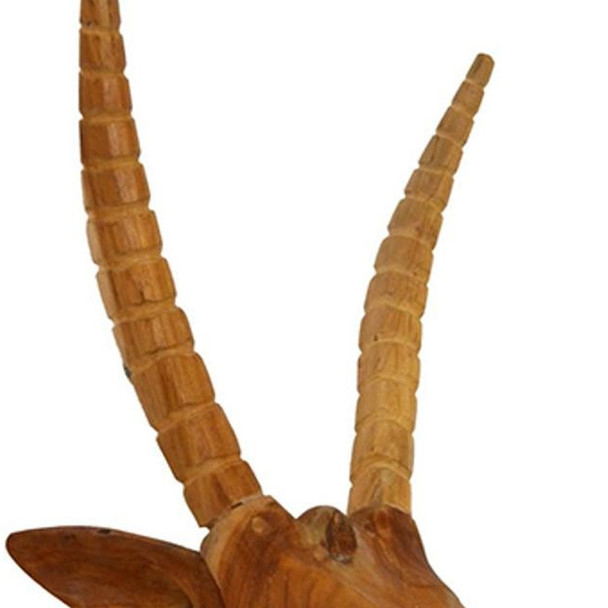 Elk Head Traditional Teak Root Wall Décor