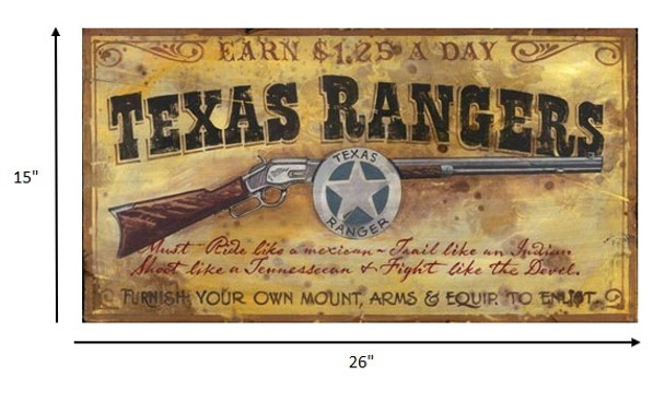 Vintage Texas Rangers Shotgun Wall Décor