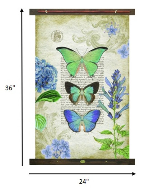 Three Vibrant Butterflies Tapestry Wall Décor