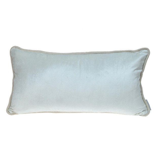 Reversible Black and White Lumbar Velvet Throw Pillow