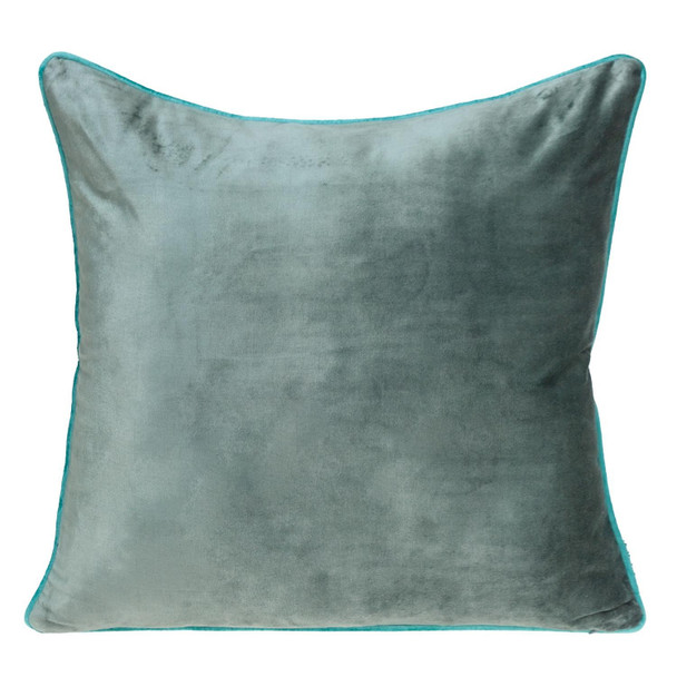 Blue Navy and Gray Reversible Velvet Throw Pillow