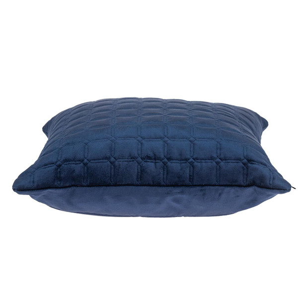 Navy Blue Quilted Decorative Throw Pillow