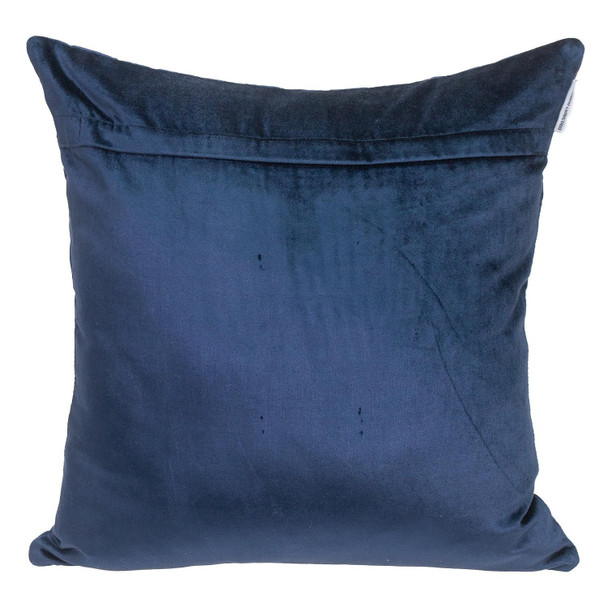Tufted Diamond Navy Transitional Square Pillow