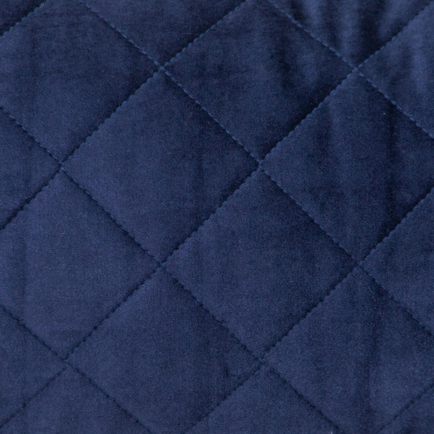 Tufted Diamond Navy Transitional Square Pillow